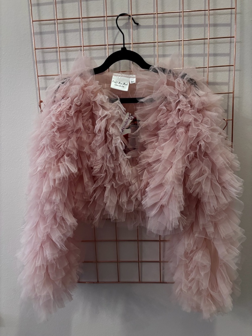 Ooh! La, La! Couture Blush Pink Tulle Ruffle Jacket